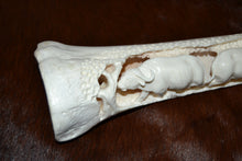 Load image into Gallery viewer, Buffalo Herd of 5 carved on Giraffe Leg bone

