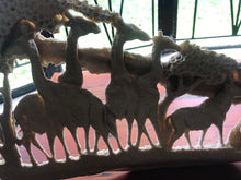 Load image into Gallery viewer, Giraffe Kudu and Buffalo carved on Giraffe Shoulder bone
