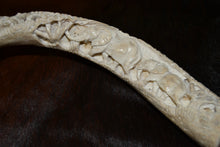 Load image into Gallery viewer, Herd of 5 Elephant Carved on a Kudu Horn
