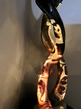 Load image into Gallery viewer, Kudu Outer Horns Lamp Set Carved with Big5 mounted on citrus wood base
